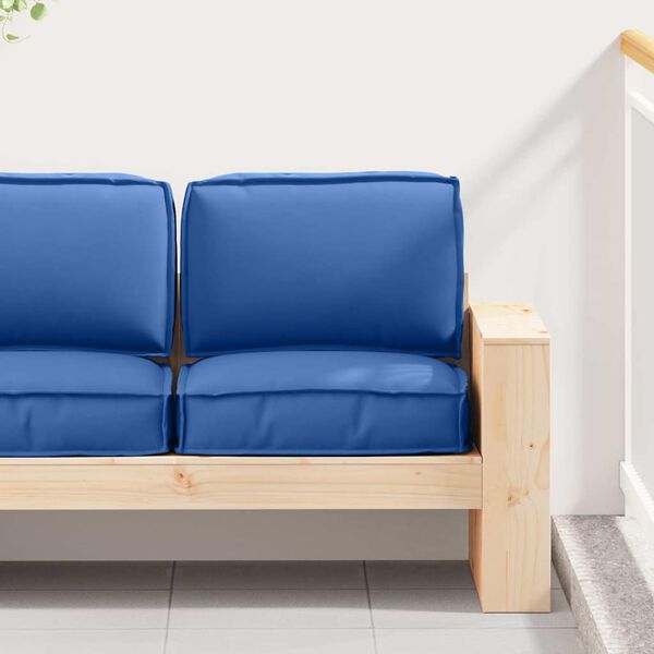 vidaXL Conjunto de Almofadas para Palete 2 pcs Azul Royal