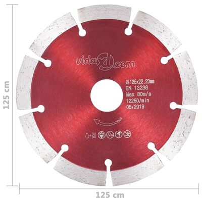 vidaXL Discos de corte de diamante 2 pcs aço 125 mm