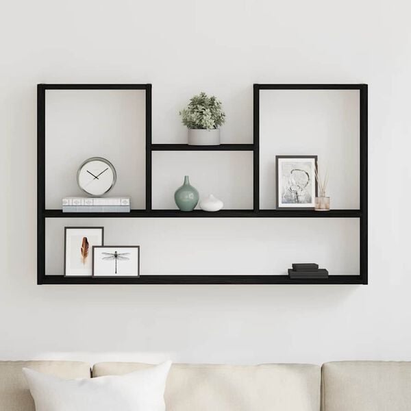 vidaXL Prateleira de parede 99x15x60 cm deriv. madeira carvalho preto