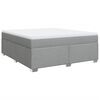 vidaXL Cama com molas/colch&atilde;o 180x200 cm tecido cinzento-claro