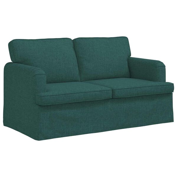 vidaXL Sof&aacute; Verde Escuro 144 x 80 x 85 cm tecido