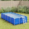 vidaXL Pano para ch&atilde;o de piscinas 420x220 cm poli&eacute;ster geot&ecirc;xtil cinza