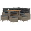 vidaXL Conjunto de Sof&aacute; de Jardim 9 unid. 8-N&uacute;mero de lugares Cinzeto