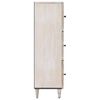 vidaXL Buffet Alto Branco 40 x 33,5 x 110 cm Madeira de manga maci&ccedil;a
