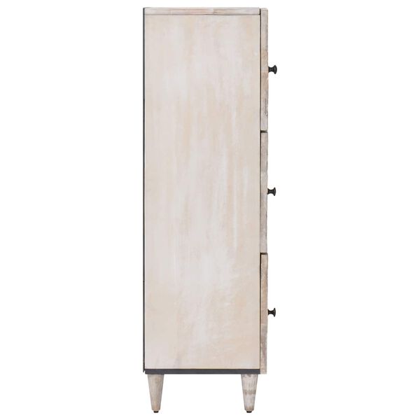 vidaXL Buffet Alto Branco 40 x 33,5 x 110 cm Madeira de manga maci&ccedil;a