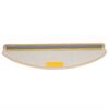 vidaXL Tapetes de escada 10 peças 65x21x4 cm creme semicircular grande