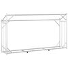 vidaXL Rack de lenha tampa de chuva 200,5x41x110,5 cm a&ccedil;o galvanizado