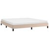 vidaXL Estrutura de cama 160x200 cm couro artificial cappuccino