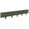 vidaXL Acabamento para Gramado 20 pcs 100 x 20 cm A&ccedil;o Verde-Azeitona