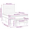 vidaXL Cama boxspring com colch&atilde;o 120x190 cm tecido cinzento-claro