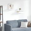 vidaXL Prateleiras de parede suspensas 2 pcs 40x23x3,8cm MDF branco