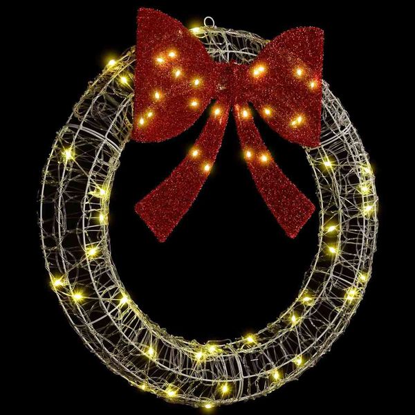 vidaXL Guirlanda com 60 LEDs Branco quente 75 cm Acrílo