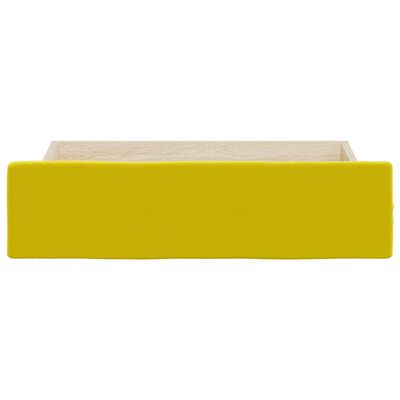 vidaXL Gavetas de cama 2 pcs derivados de madeira e veludo amarelo
