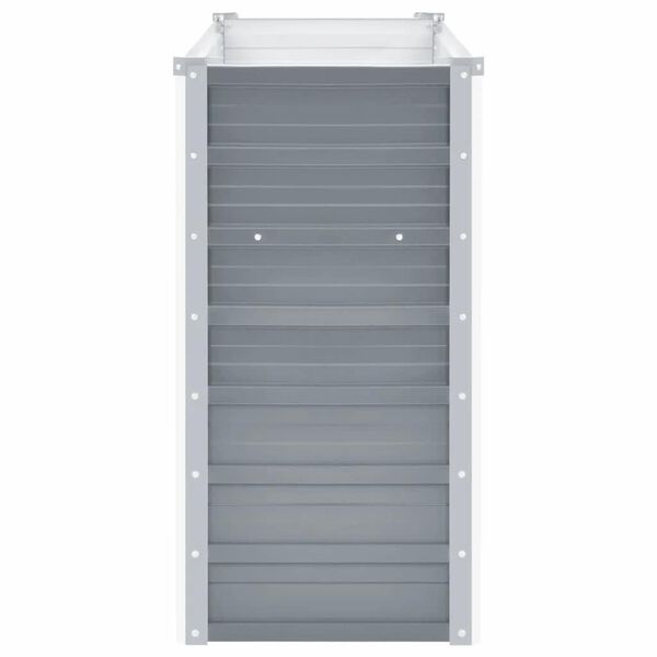 vidaXL Canteiro elevado de jardim a&ccedil;o galvanizado 160x40x77cm cinzento