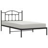 vidaXL Estrutura de cama com cabeceira 107x203 cm metal preto