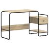 vidaXL Mesa com Armazenamento Carvalho Sonoma 131,5 x 50 x 75,5 cm