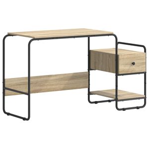 vidaXL Mesa com Armazenamento Carvalho Sonoma 131,5 x 50 x 75,5 cm