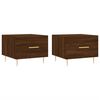 vidaXL Mesa centro 2 pcs 50x50x40 cm madeira proc. carvalho castanho