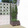 vidaXL Vaso/floreira jardim c/ treli&ccedil;a 40x40x121,5 cm PP castanho