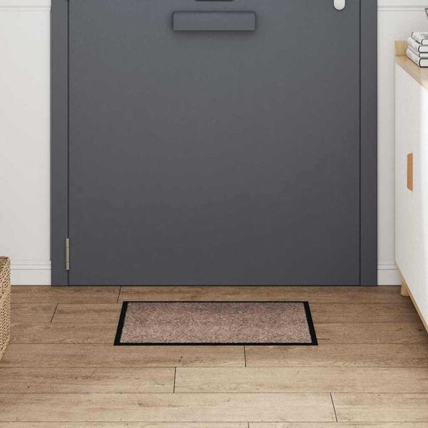 vidaXL Tapete de Entrada Bege 60 x 40 x 1.2 cm Tecido de Teddy