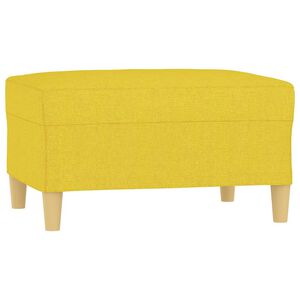 vidaXL Apoio de p&eacute;s 70x55x41 cm tecido amarelo-claro