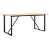 vidaXL Mesa de jantar estrutura em O 180x90x75cm pinho e a&ccedil;o