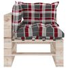 vidaXL Conj. lounge de paletes para jardim 4 pcs c/ almofad&otilde;es pinho