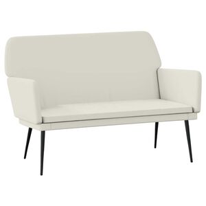 vidaXL Banco 108x79x79 cm veludo cor creme