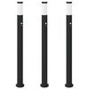 vidaXL Lumin&aacute;rias de balizamento com sensor, 3 unidades, 110 cm, a&ccedil;o inoxid&aacute;vel, IP44
