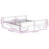 vidaXL Estrutura de cama c/ 4 gavetas 180x200 cm pinho castanho-escuro