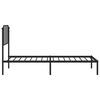 vidaXL Estrutura de cama com cabeceira 90x190 cm metal preto