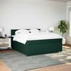 vidaXL Cama com molas/colch&atilde;o 180x200 cm veludo verde-escuro