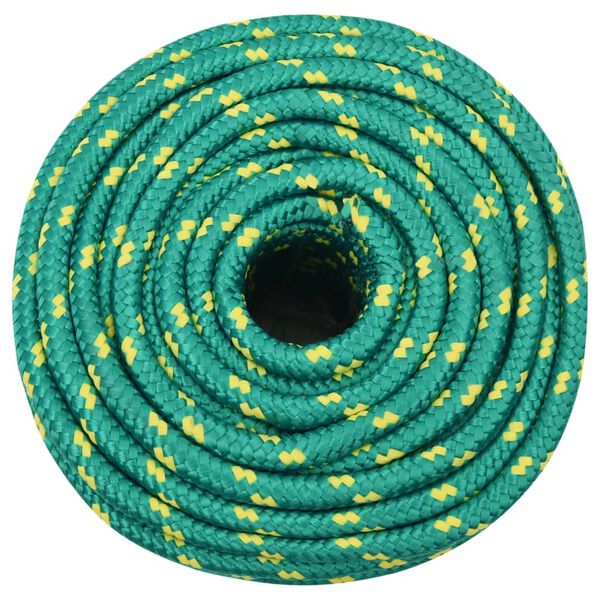 vidaXL Corda de barco 12 mm 25 m polipropileno verde