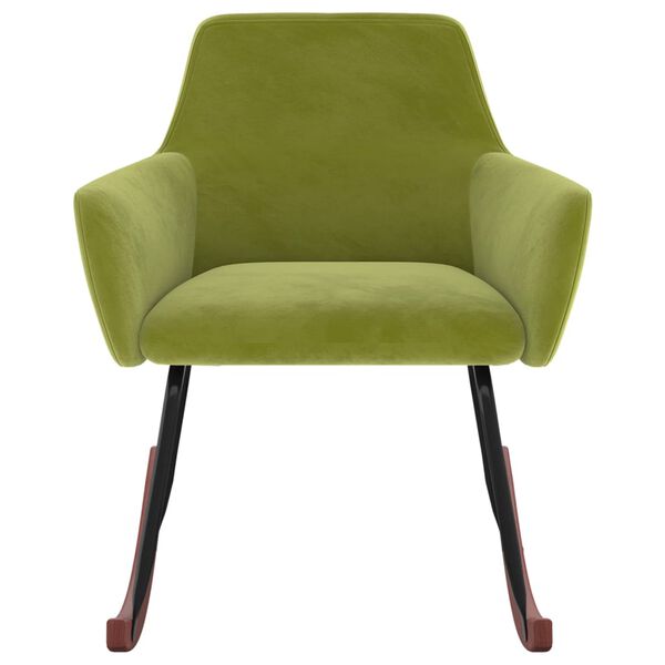 vidaXL Cadeira de baloi&ccedil;o veludo verde-claro