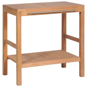 vidaXL M&oacute;vel lavat&oacute;rio teca maci&ccedil;a 74x45x75 cm
