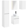 vidaXL Conjunto de Arm&aacute;rios para Banheiro 5 pcs Branco