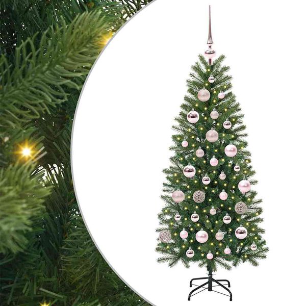 vidaXL &Aacute;rvore de Natal Artificial com 150 LEDs Verde 120 cm PE e PVC