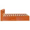 vidaXL Estrutura cama c/ cabeceira 150x200cm pinho maciço castanho-mel