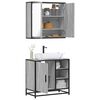 vidaXL 2 pcs conjunto móveis WC derivados de madeira sonoma cinza