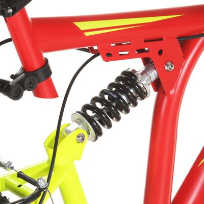 vidaXL Bicicleta de montanha 21 velocidades roda 26" 49 cm vermelho