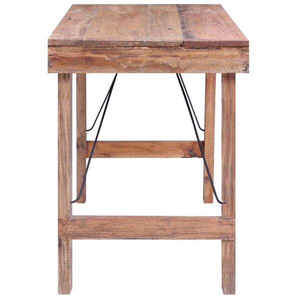 vidaXL Mesa de jantar 120x60x80 cm madeira recuperada maciça