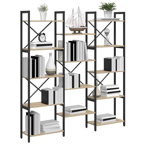 vidaXL Estante Carvalho Sonoma 156 x 25 x 167 cm Madeira processada