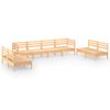 vidaXL 8 pcs conjunto lounge de jardim pinho maci&ccedil;o