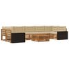 vidaXL Conjunto de Sof&aacute;s para Exterior 8 pcs Natural e Bege