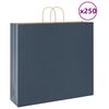 vidaXL Sacos de papel 250 unid com al&ccedil;as azul 54x15x49 cm