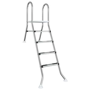 vidaXL Escada para piscina parcialmente enterrada 195 x 116 cm