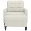 vidaXL Poltrona com apoio de pés 60 cm veludo cor creme