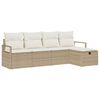 vidaXL Conjunto de Sof&aacute;s 5 unid. 5-N&uacute;mero de lugares Bege e Creme