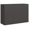 vidaXL Vaso floreira 120x40x80 cm a&ccedil;o laminado a frio preto
