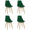 vidaXL 5 pcs conjunto de jantar verde-escuro
